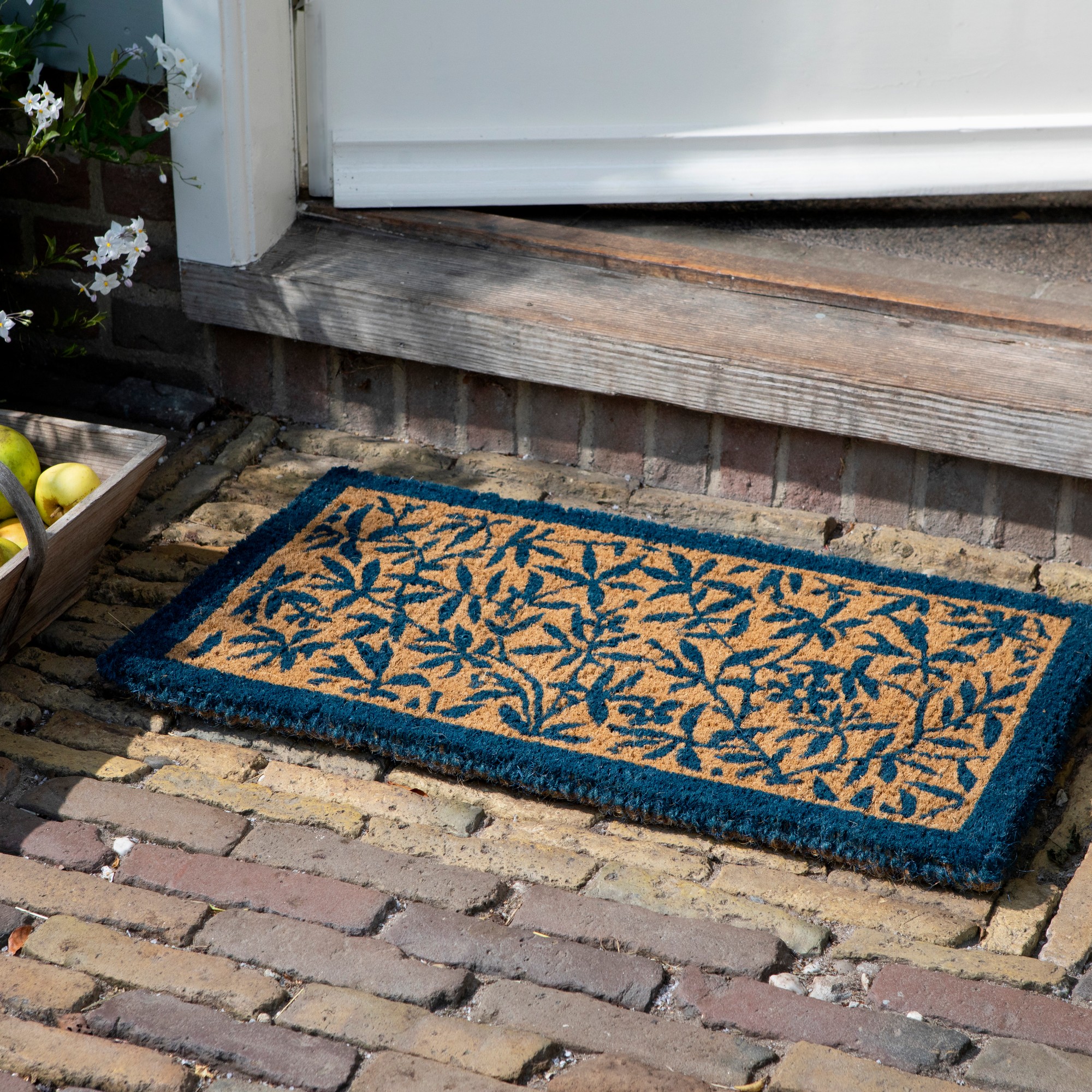 Cleavers Doormat 080918 By Laura Ashley In Midnight Seaspray